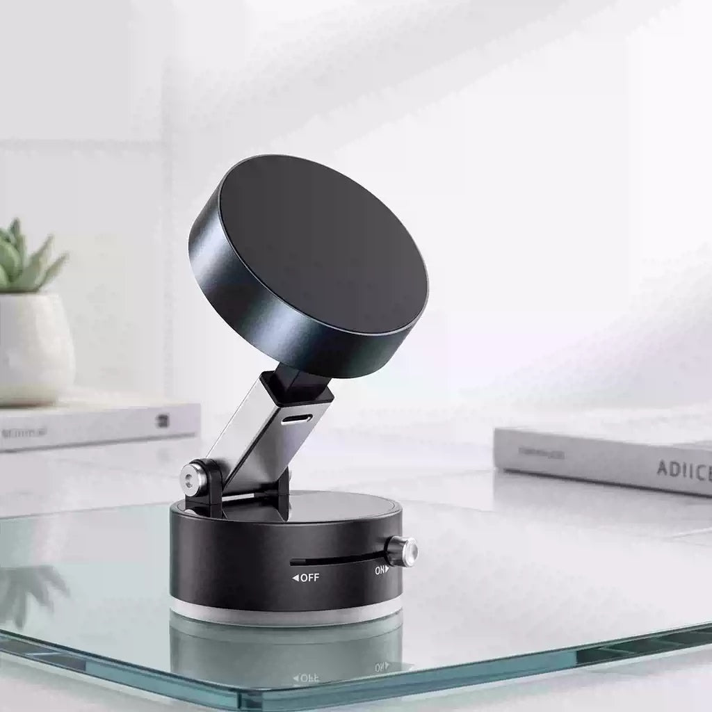 VacuumGrip™ Pro – Suport Magnetic Telefon cu Vacuum și Rotire 360°