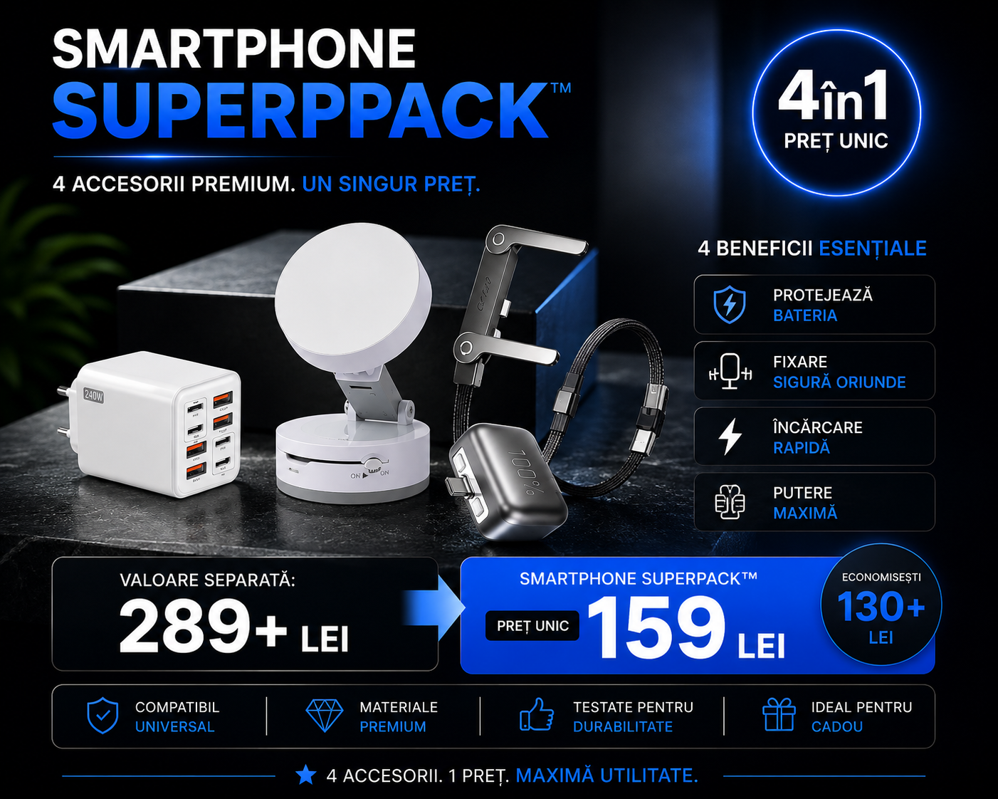 Smartphone Pro PACK - 4 accesorii