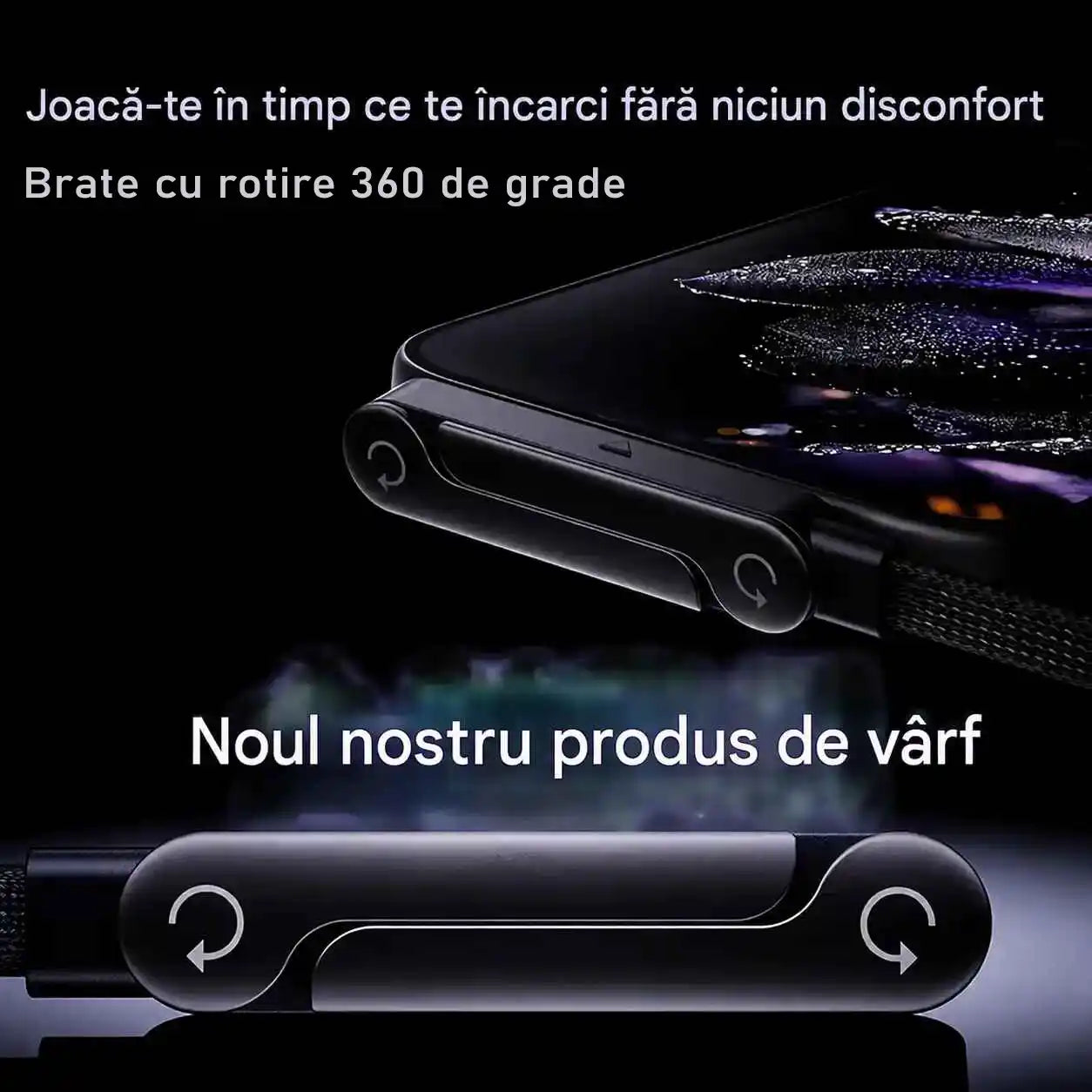 Cablu de incercare rapida USB-C 2 in 1, 240W cu suport