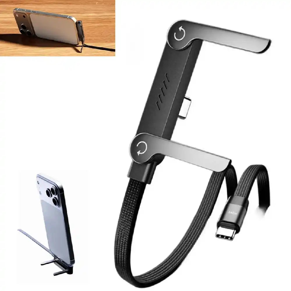 Cablu de incercare rapida USB-C 2 in 1, 240W cu suport